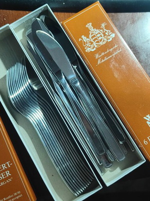 WMF luxury cutlery set with 12 knives and 12 forks, new