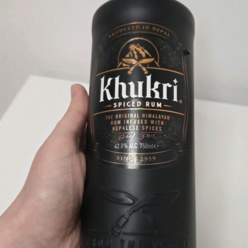 Khukri Spiced Rum empty bottle like new