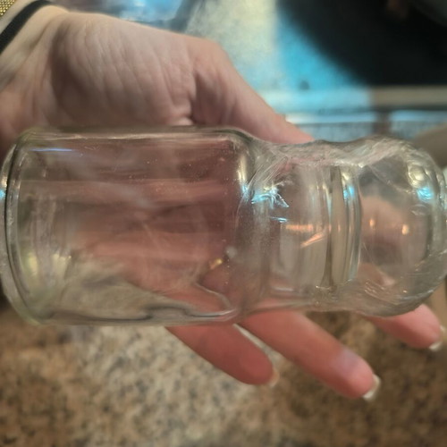 Glass storage jar like new
