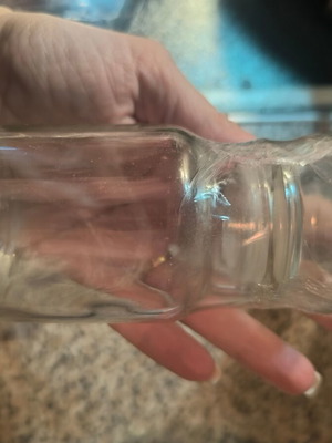 Glass storage jar like new