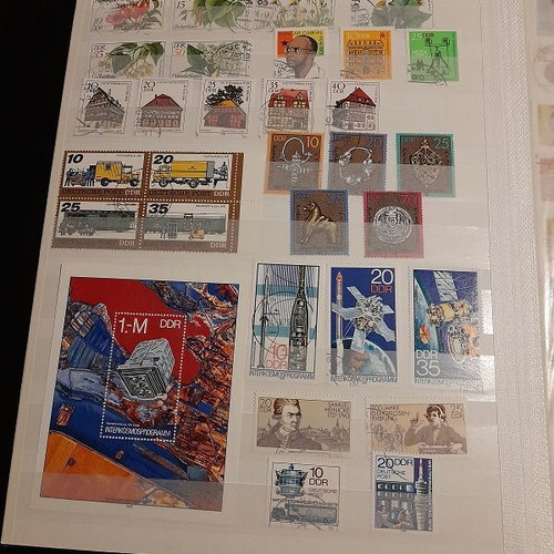 DDR East Germany stamp collection like new, A4 album with 16 pages