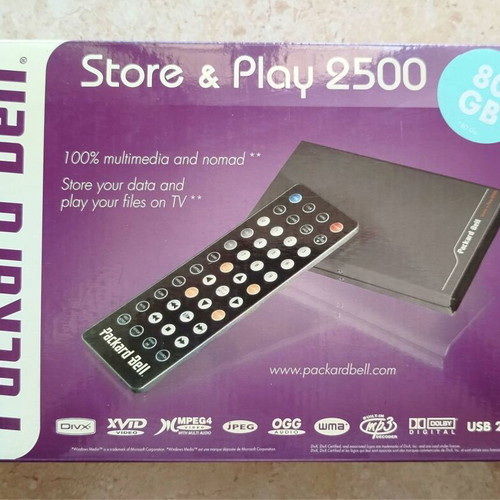 Media Player Packard-Bell Store & Play 2500 like new, complete pack without disk