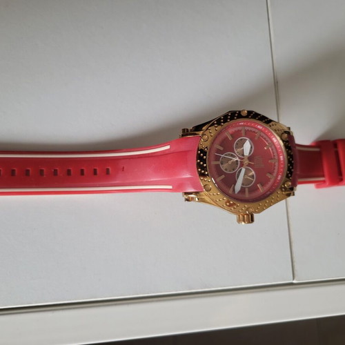 Visetti watch red with gold dial like new