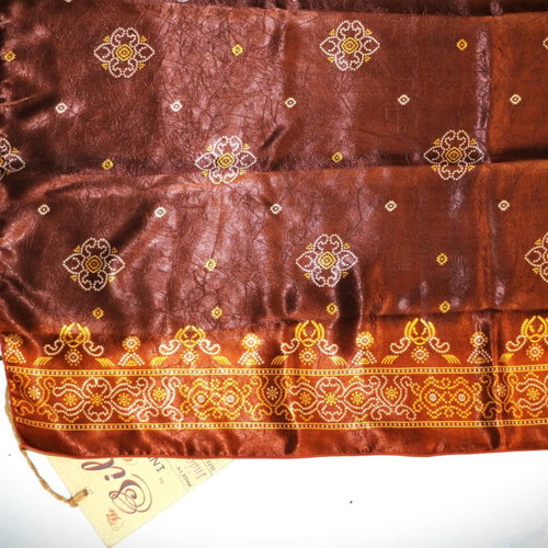 Silk Scarf 100% Original Brown Pareo 1.80x1.10m