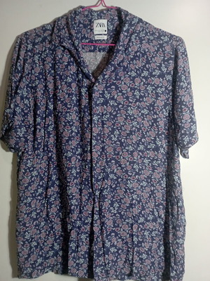 Zara purple floral shirt like new, size L