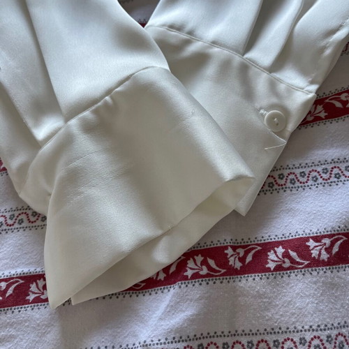 Stradivarius satin blouse white like new