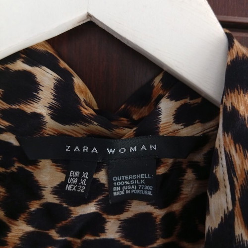 Zara leopard print shirt, size XL