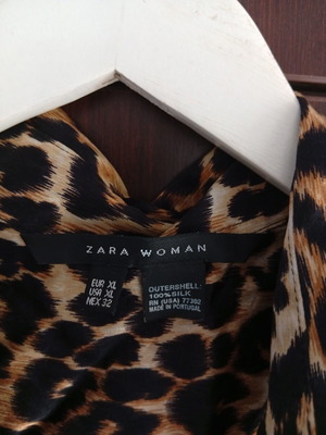 Zara leopard print shirt, size XL