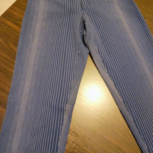 No Name striped suit used, size Large, blue