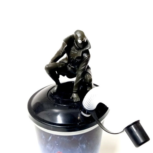 Spider-Man Into the Spider-Verse Cinema Cup with Spider-Man Noir Figure like new