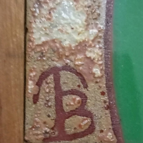 Ceramic tile used with girl and dove motif 9.5x9.5