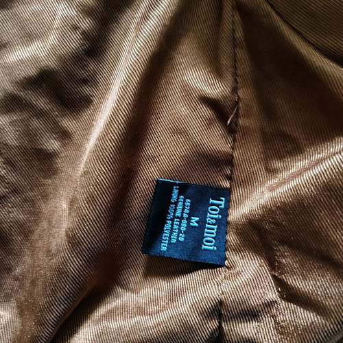 Toi&Moi leather jacket used, tabba color, size medium