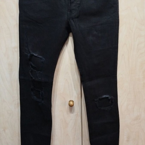 H&M Black Skinny Jeans Like New With Rips