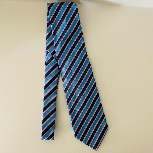 Glou tie new 100% silk blue turquoise