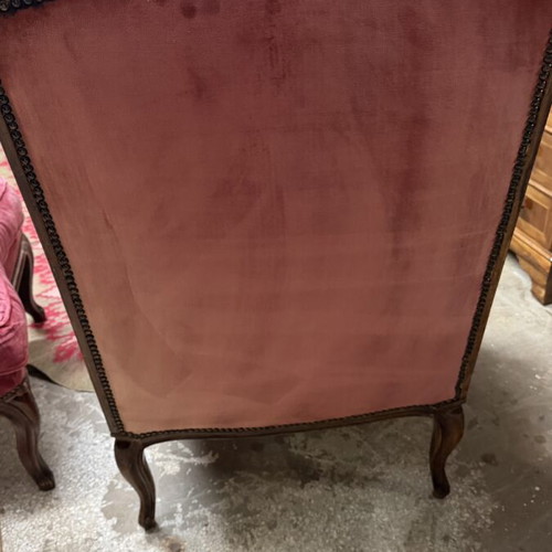 Armchair with footstool like new