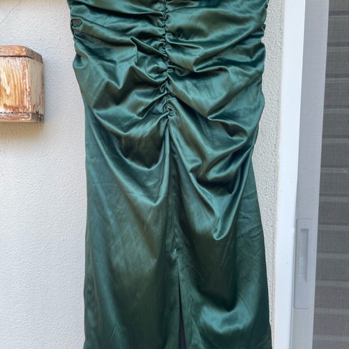 Rococo Satin Strapless Dress like new, green, size M/L