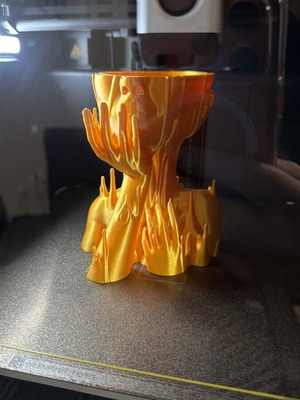 Golden Melt Face 3D εκτυπωμένη καλλιτεχνική γλάστρα καινούργια