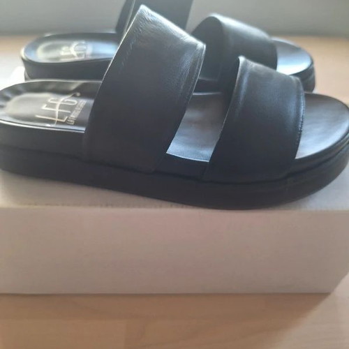Tsitsivas Leather Mules Sandals Size 38 New Black