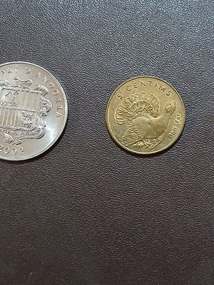 Set of two Andorra coins 2002