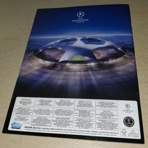 Topps Champions League sticker album used 2015-2016