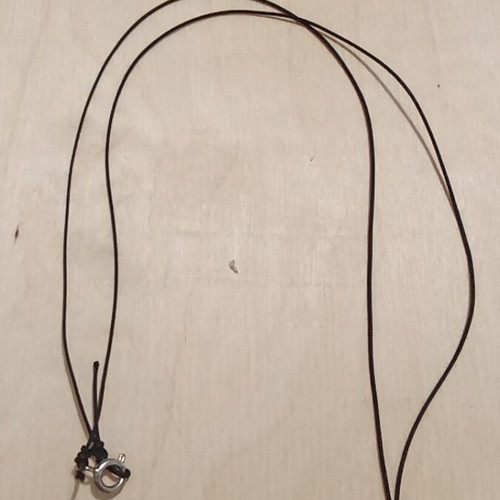 Small metal pendant with silver clasp refurbished