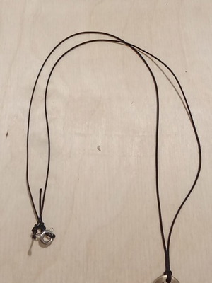 Small metal pendant with silver clasp refurbished