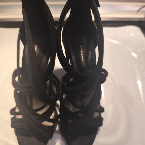 Zara basic black high heel sandals size 37
