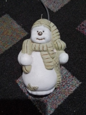 Christmas candle snowman new, size 8x8x20 cm