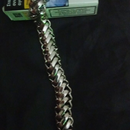 Hand chain with safety clasp Italian brand n10 22cm new silver
