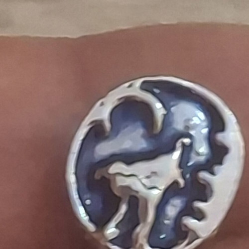 Charm for bracelets, new, blue and silver