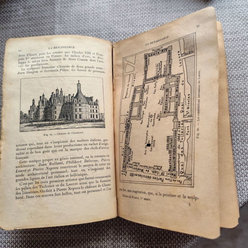 Histoire de France 1909 history book used with engravings and maps