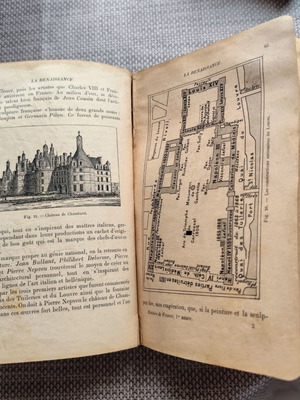 Histoire de France 1909 history book used with engravings and maps