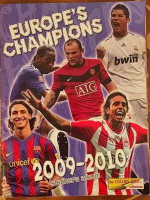 Europe's Champions 2009-2010 sticker album used collectible