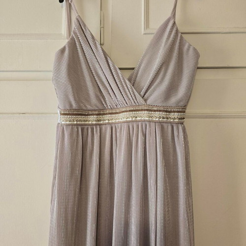 Angelo Psarros women's dress like new, size 1, gray and silver