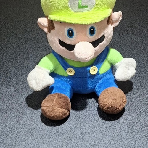 Super Mario Luigi plush toy 33cm used, Nintendo Simba