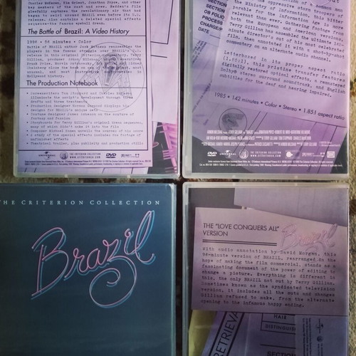 Brazil DVD used, triple set, Criterion, Terry Gilliam 1985