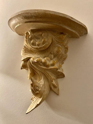 Wood Carved Shelf from Indonesia like new
