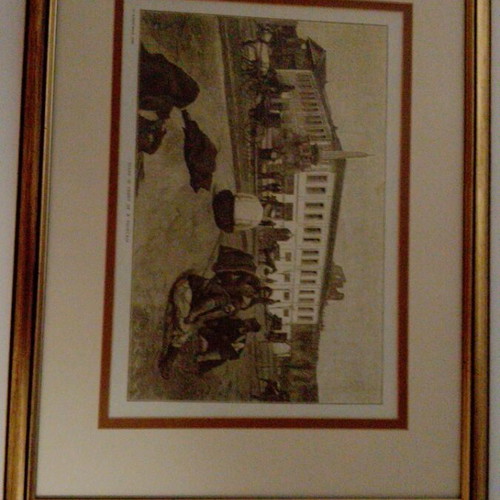 Painting Scene in Front of a Fountain Thessaloniki 1888 like new