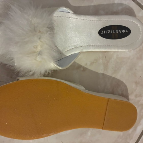 Yfantidis Bridal Slippers Satin White like new, size 41