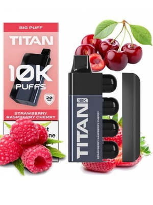 Titan 10K Puffs Disposable Vape Strawberry Raspberry Cherry new