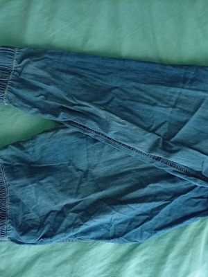 Terranova fabric pants size L like new, blue, summer