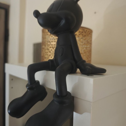 Mickey Mouse black plastic figure, new