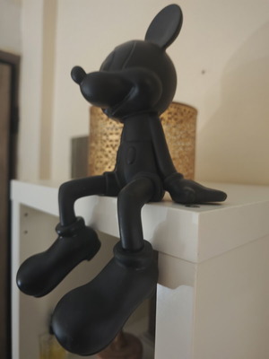 Mickey Mouse black plastic figure, new