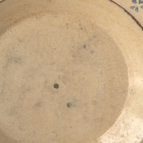 Antique ceramic plate from Apulia late 19th century used