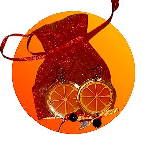 Handmade earrings oranges