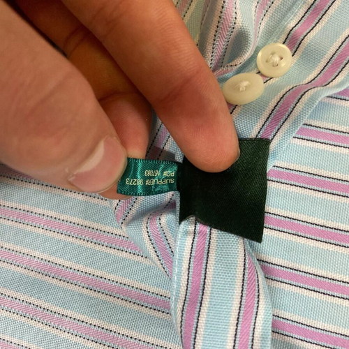 Lauren Ralph Lauren Longsleeve Shirt XL, light blue purple pinestripe