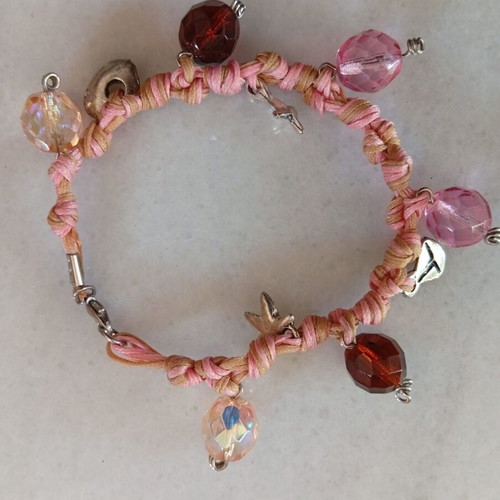 Bracelets used, colorful with cords and beads