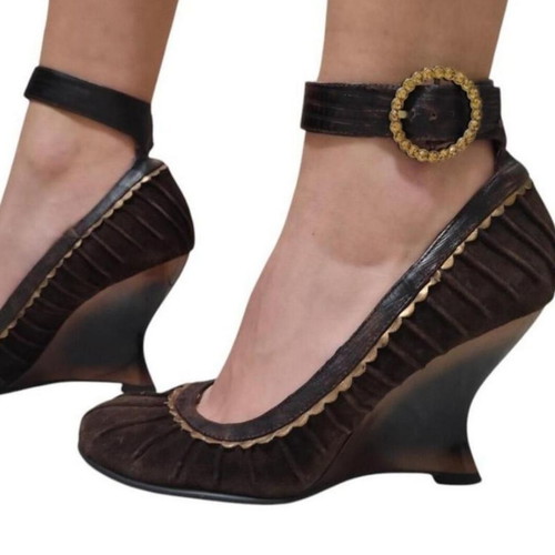 Unique Vintage Velvet Heels Roberto Botella size EU 38 like new