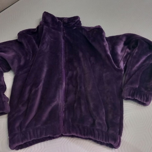 Purple velvet tracksuit set jacket-pants L-XL like new