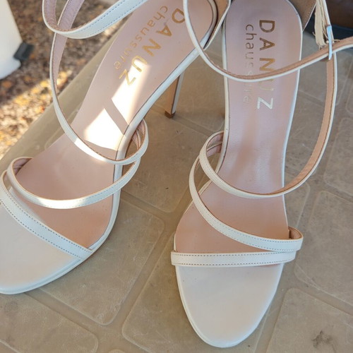 Danuz white sandals new, size 39, heel height 11 cm